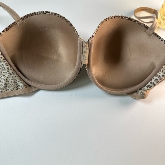 Brown Leopard Print Full-Coverage Bra with Adjustable Straps - Picture 3 of 4